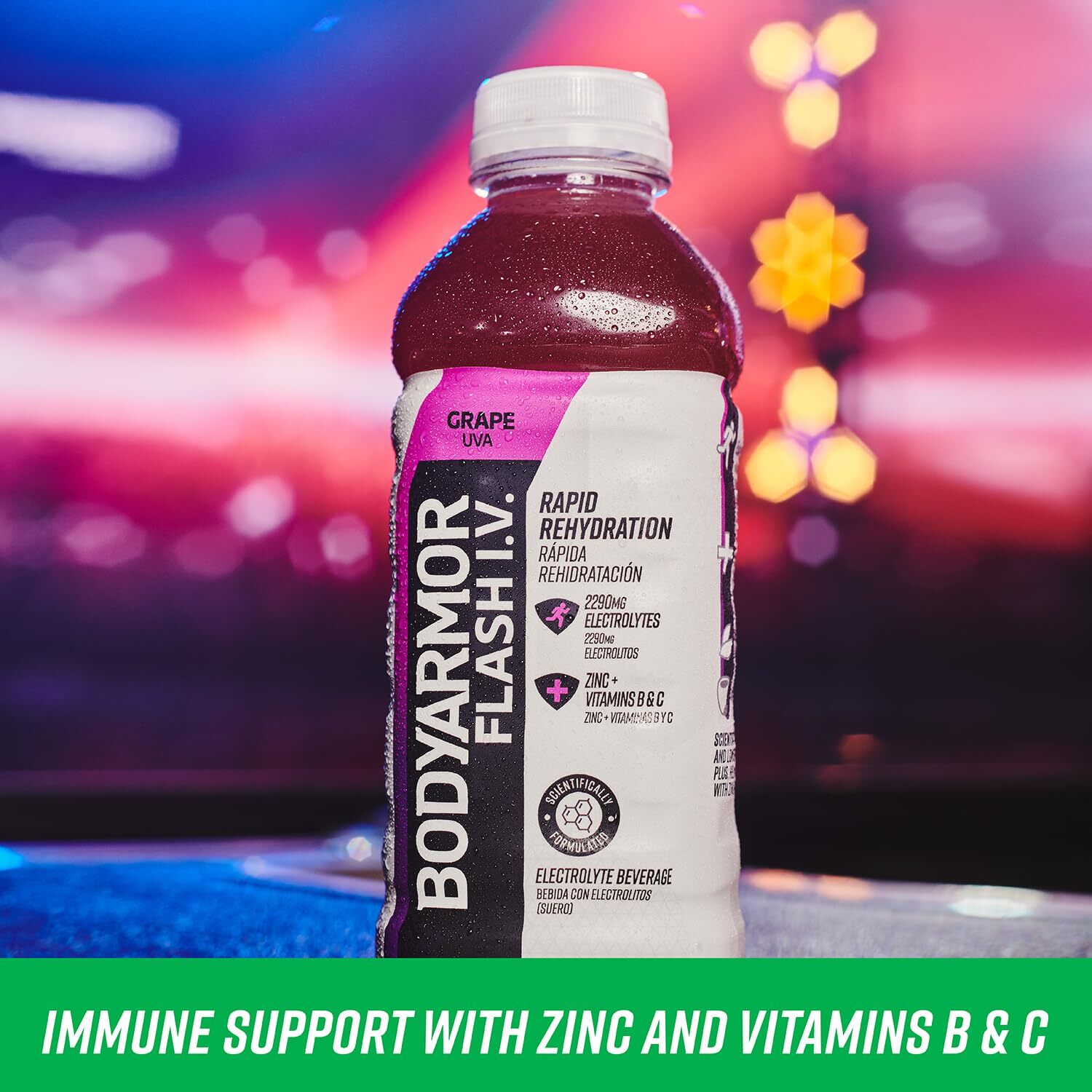 BODYARMOR Flash IV Coconut Water Hydration Drink 20oz Pack of 12 Immunity Boost