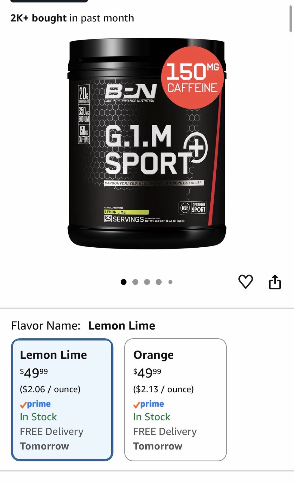 BARE PERFORMANCE NUTRITION G.1.M Sport+ Endurance Pre-Workout Lemon Lime