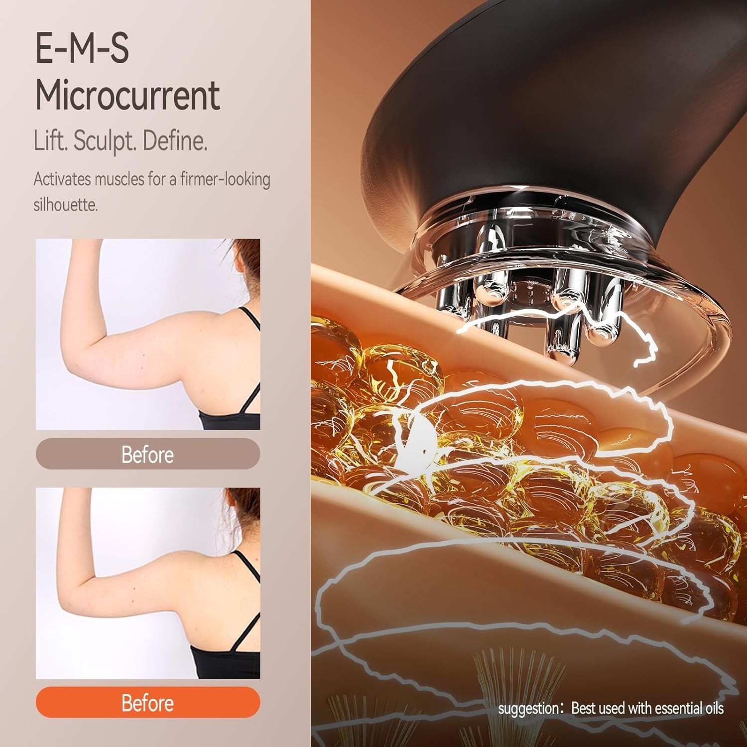 3-in-1 Body Sculpting Machine with Red Light, Vacuum Suction & Microcurrent, Cel