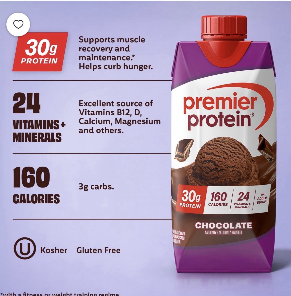 Premier Protein Chocolate High Protein Shake Liquid 11 fl oz Gluten-Free Kosher