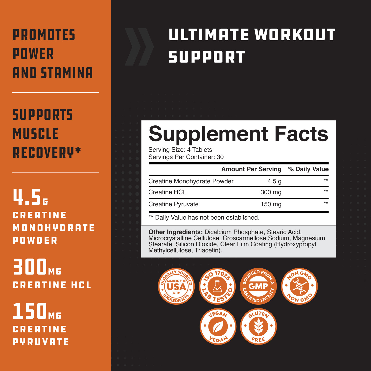 High Strength Tri Phase Creatine Pills – Muscle Mass Gainer Muscle Recovery 3/26