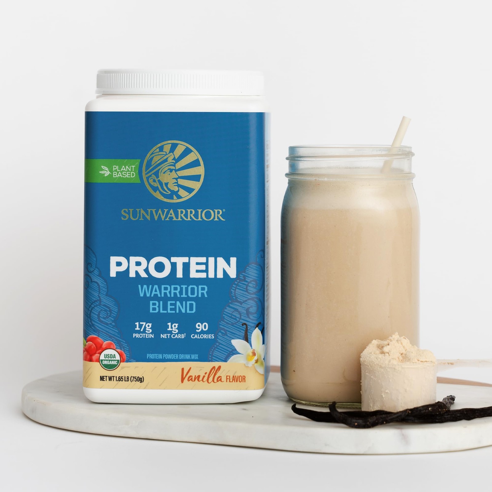 pack of 3 Sunwarrior Vegan Protein Powder Organic Plant-Based Protein | BCAA