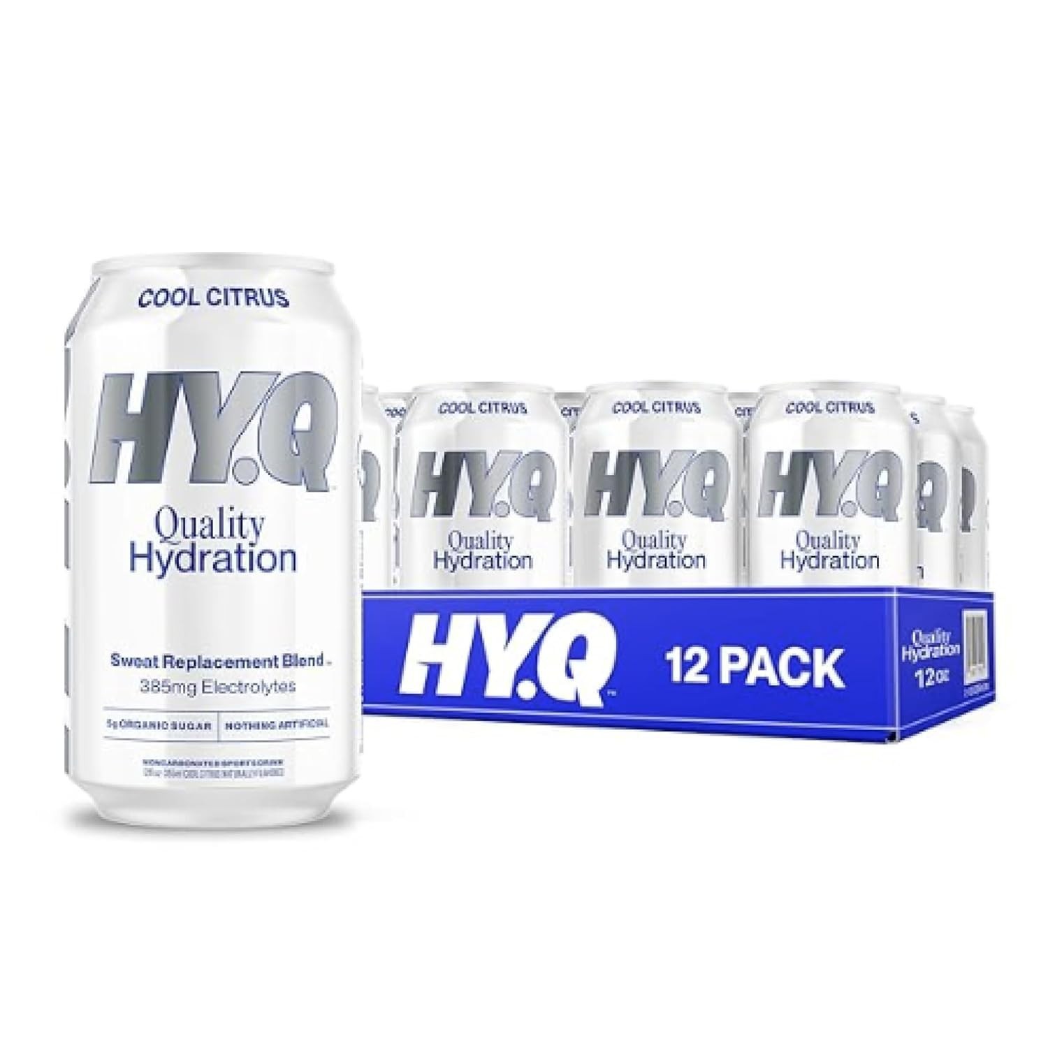 HY.Q Hydration Drink Cool Citrus 12oz 12 Pack Electrolyte Sports Beverage