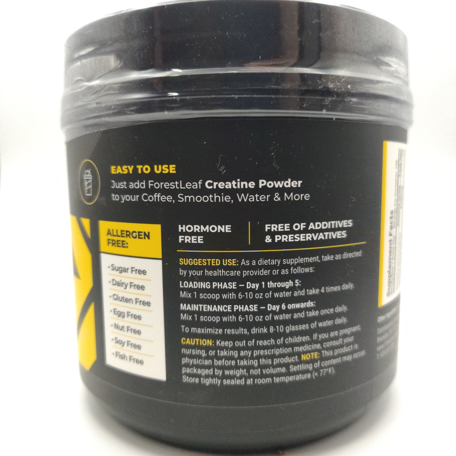 ForestLeaf Creatine Monohydrate Powder 500g Micronized 100 Servings Unflavored