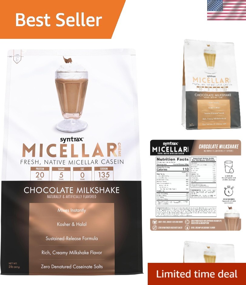 Delicious and Nutritious 2 lb Chocolate Milkshake Micellar Protein – 20g Protein
