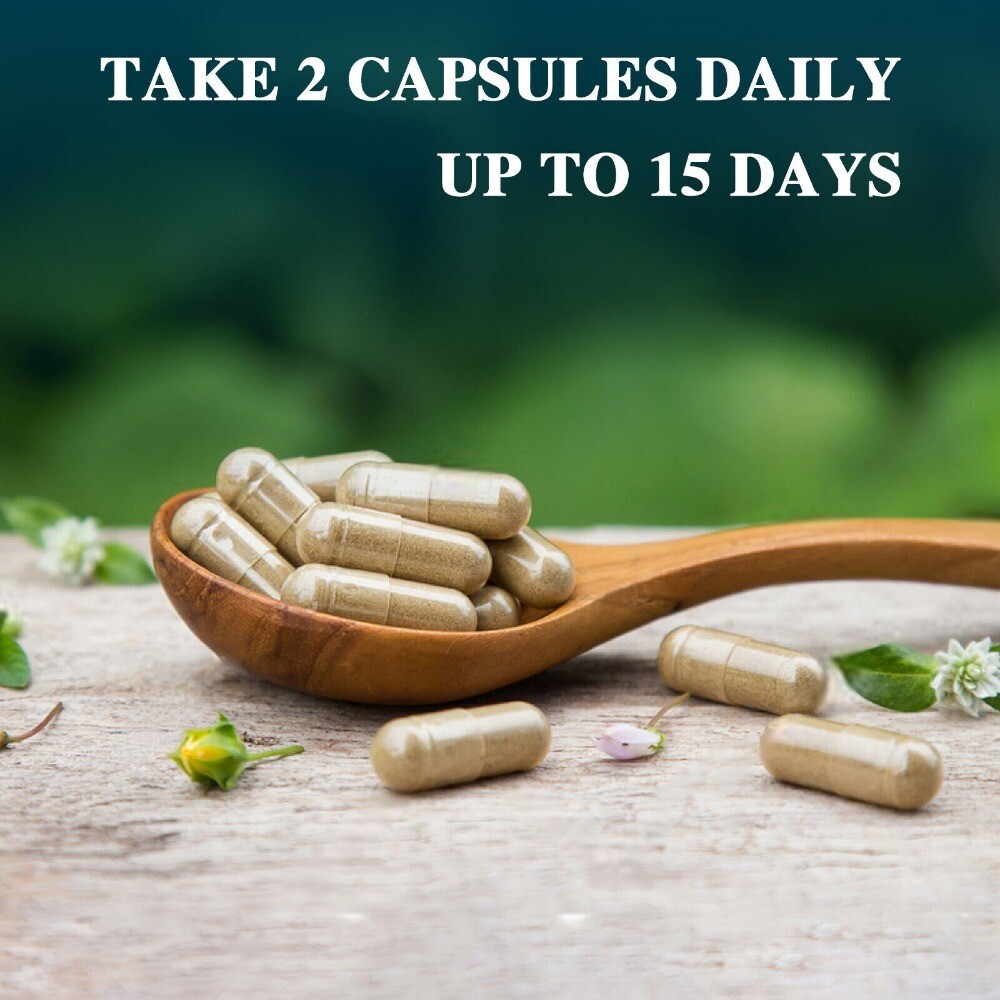 15Day Intestinal Cleanse Detox Caps-with Senna,Psyllium Husk and Flaxseed,30Caps