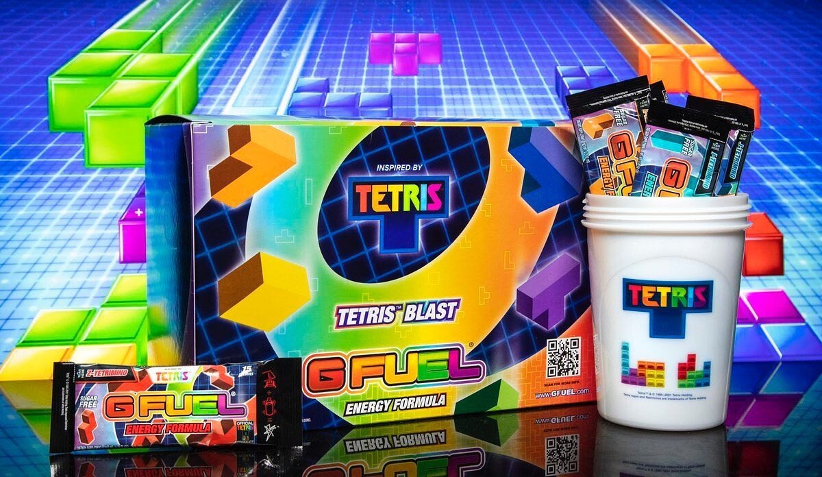 G Fuel Tetris Tetrimino Collector’s Box w/ 42 Sticks in 7 Different Flavors