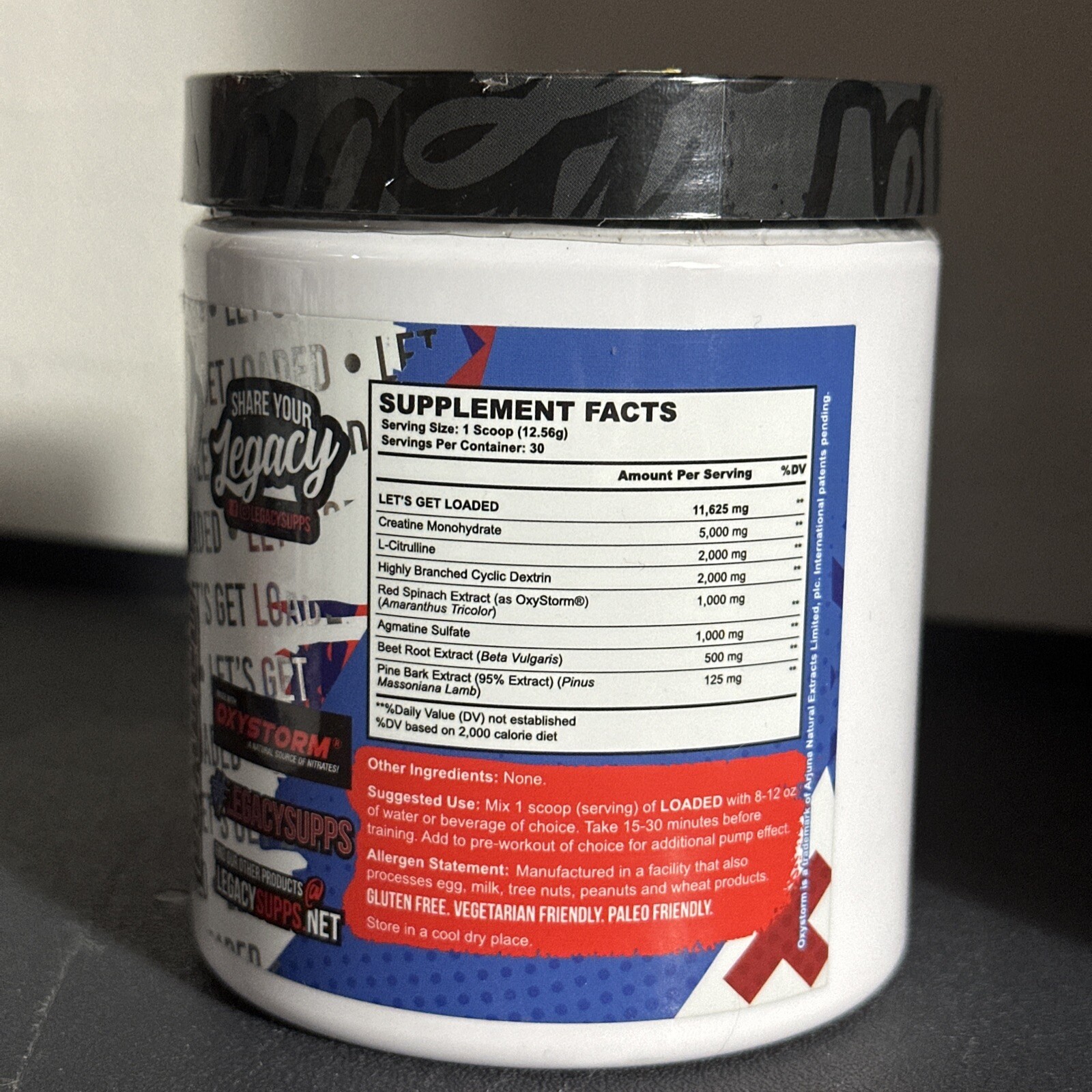 Legacy Pump Formula+oxystorm Unflavored Pre Workout Read Description