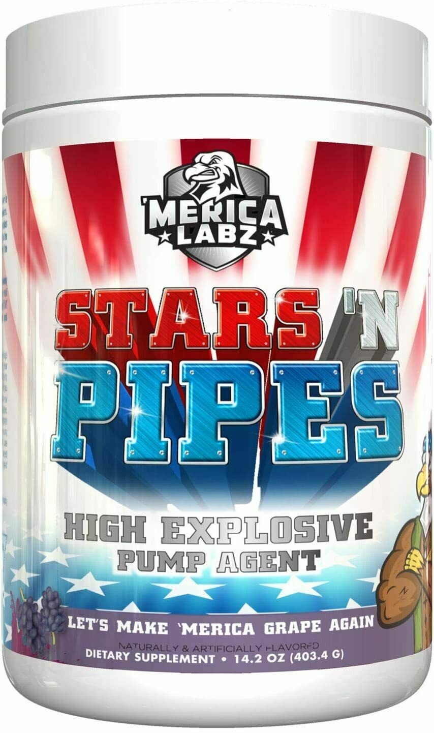 Merica Labz Stars N Pipes | High Intensity Pump Agent PREWORKOUT – ALL FLAVORS