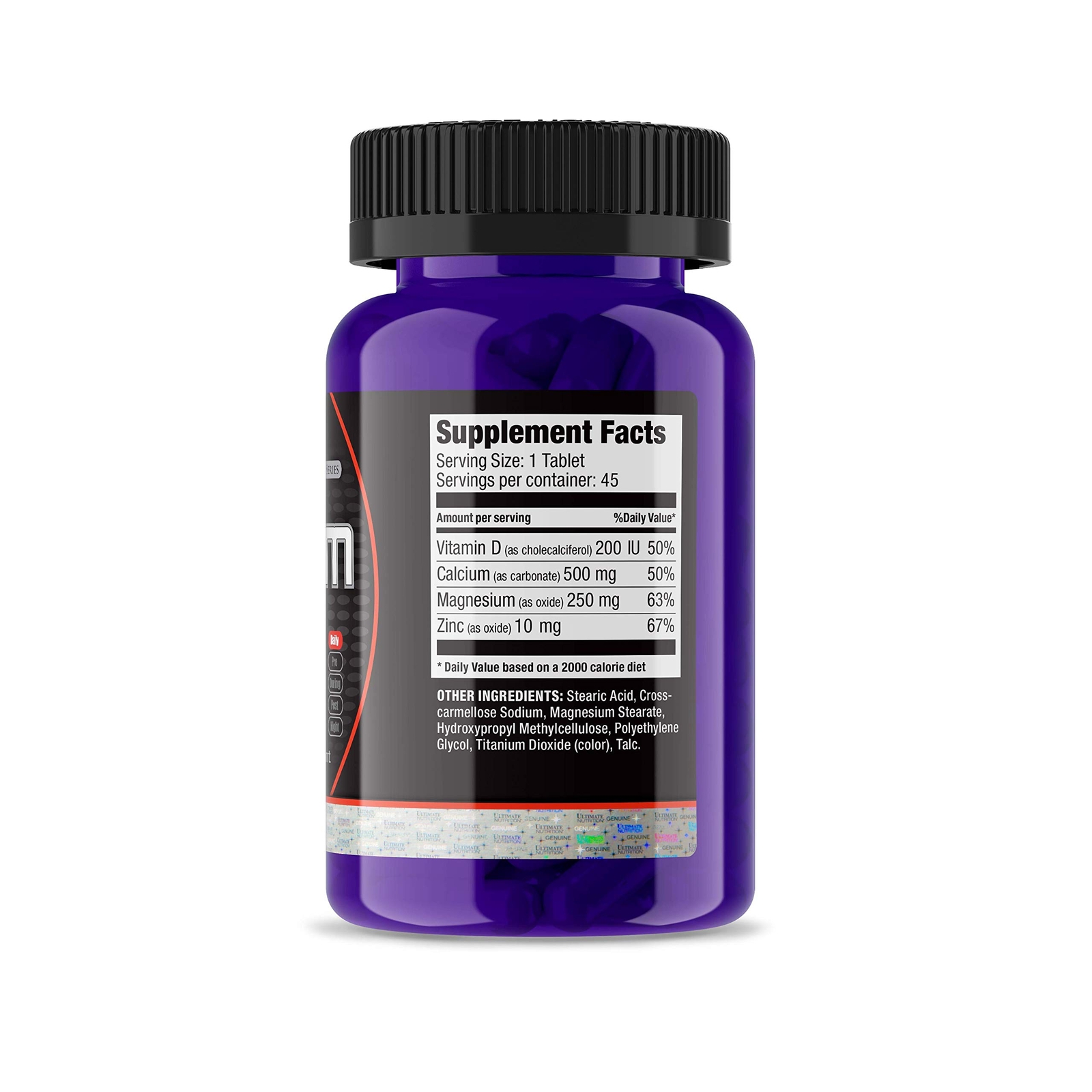 Ultimate Nutrition Calcium Plus Vitamin D Supplement with Zinc for Bone Strength