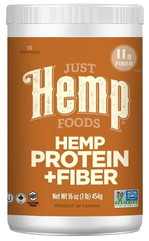Just Hemp Foods Hemp Protein Powder Plus Fiber Non-GMO Verified with 11g of P