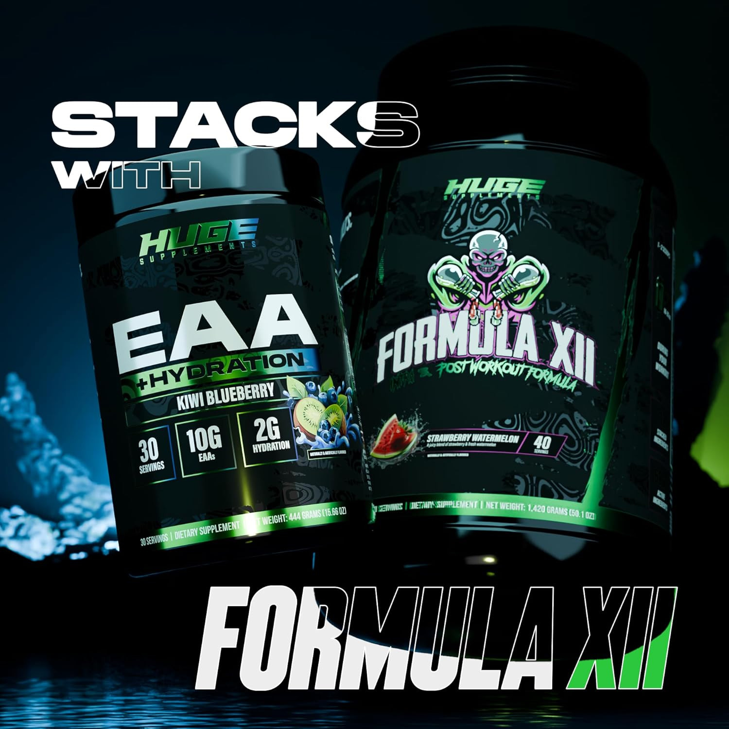 Huge EAA + Hydration, Essential Amino Acids Powder, Eaas & Bcaas, Intra & Post W