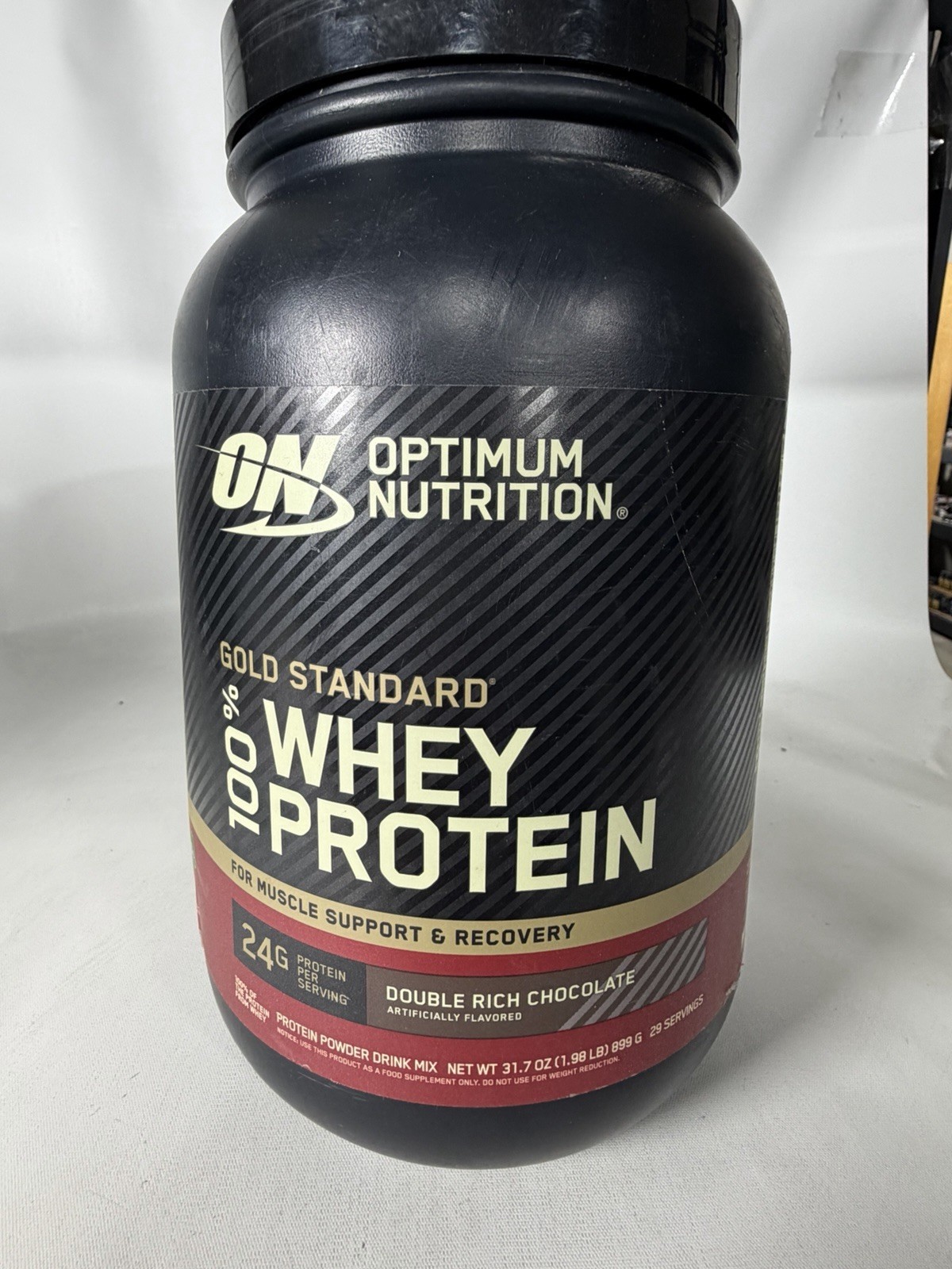 100% Whey Protein Powder, Double Rich Chocolate 1.98 Pound Exp:05/28/2027