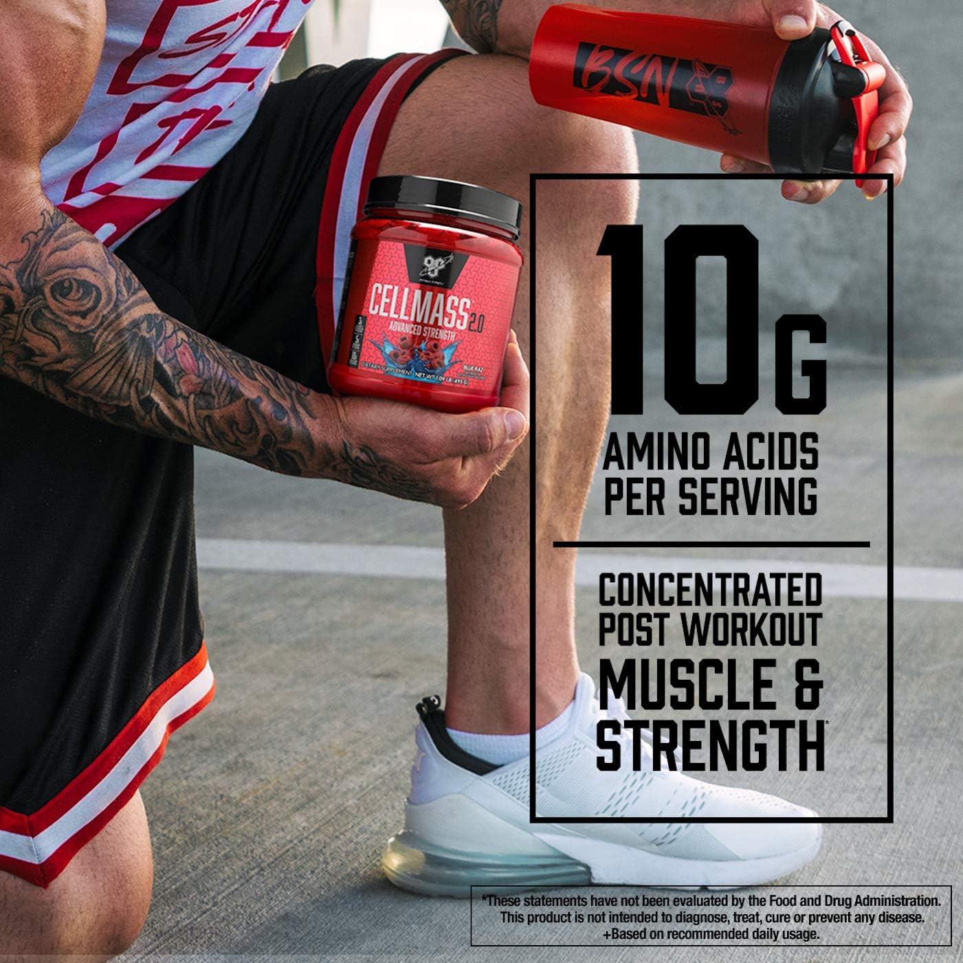 BSN CELLMASS 2.0 Post Workout Recovery with BCAA, Creatine, & Glutamine – Keto F