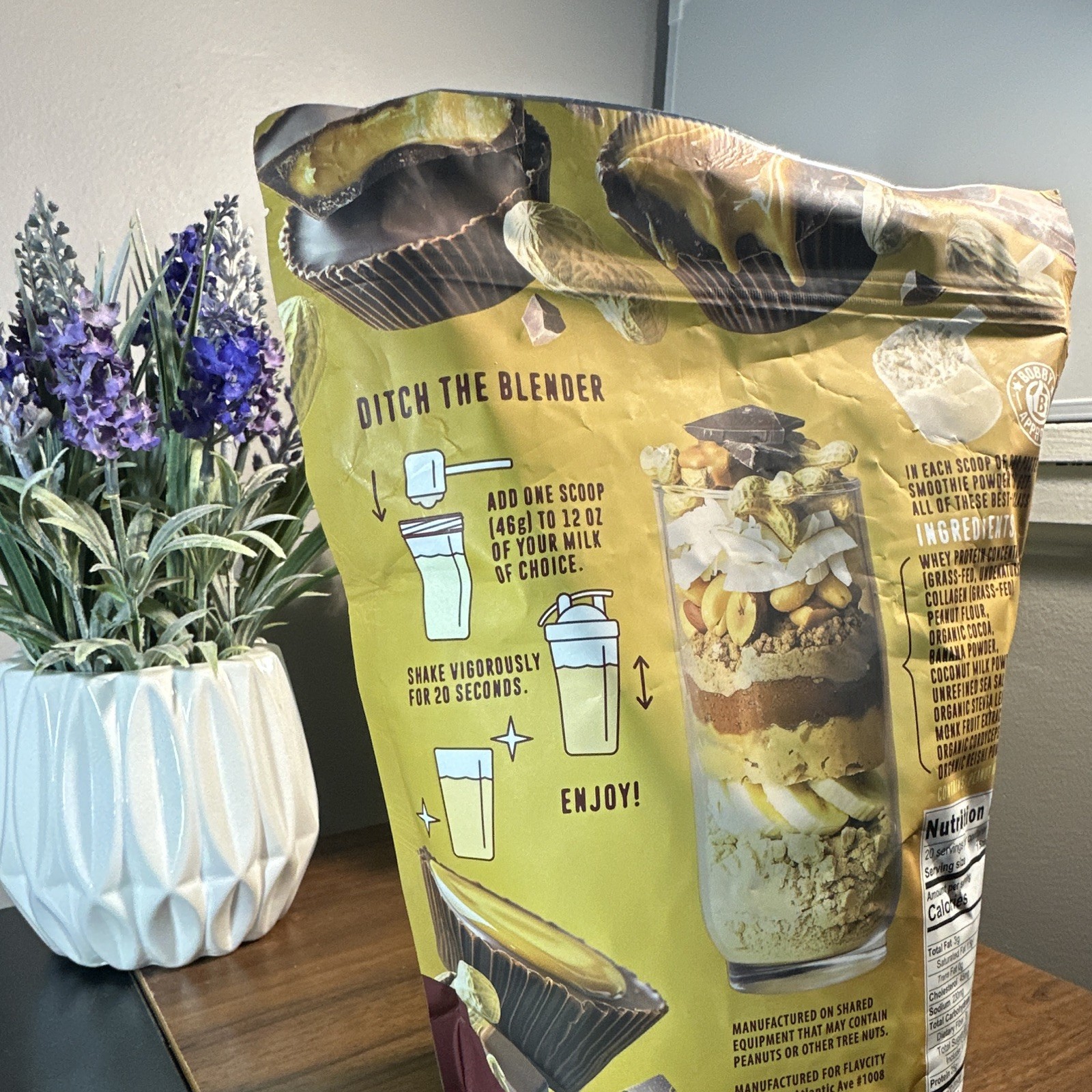 FlavCity All-in-One Protein Powder, Whey Collagen, Choc Peanut Butter Flavored