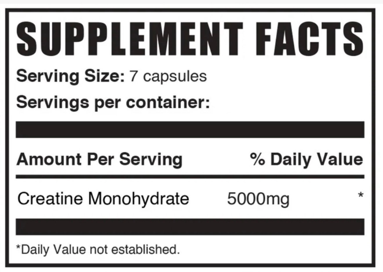 Creatine Monohydrate Capsules 5g (700mg Per Capsule) 840 Capsules (120 Servings)