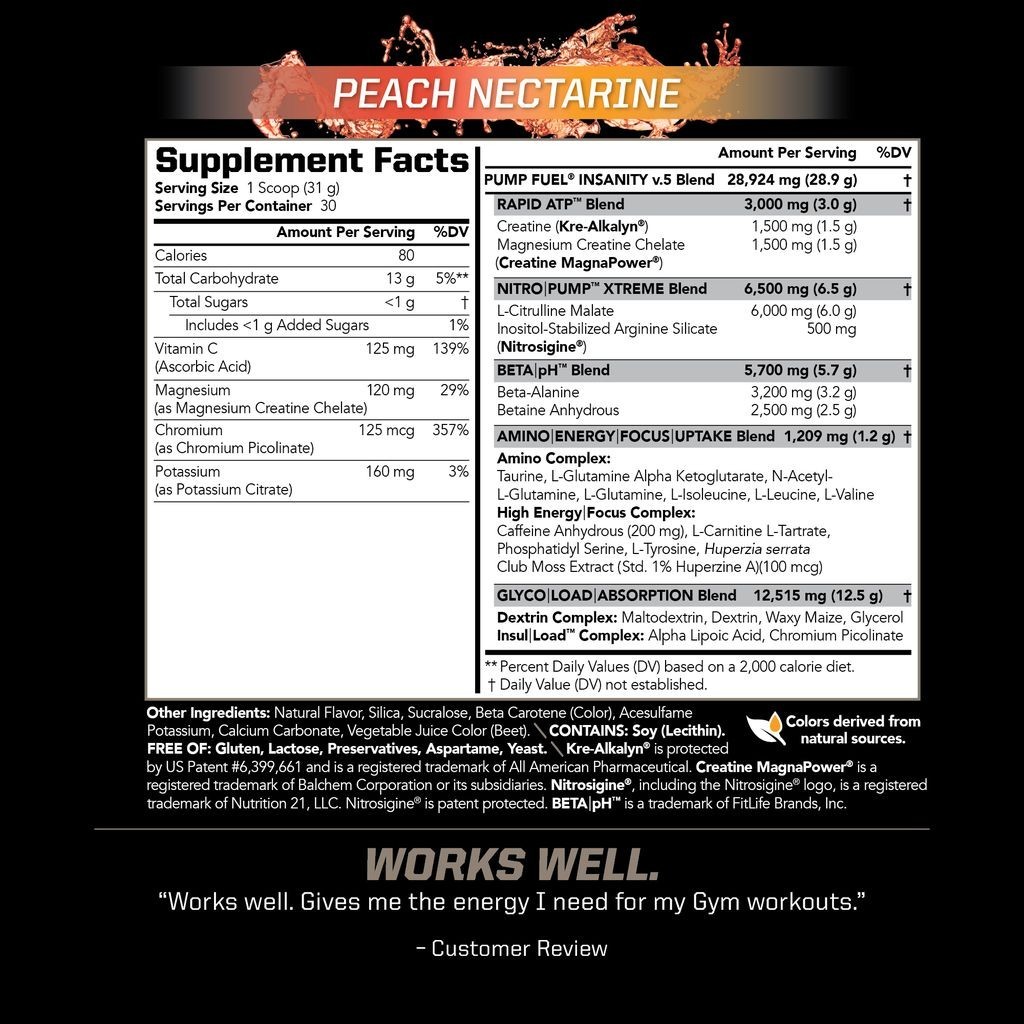 PMD SPORTS PUMP FUEL ULTRA – PRE WORKOUT – PEACH NECTARINE (30 Servings)
