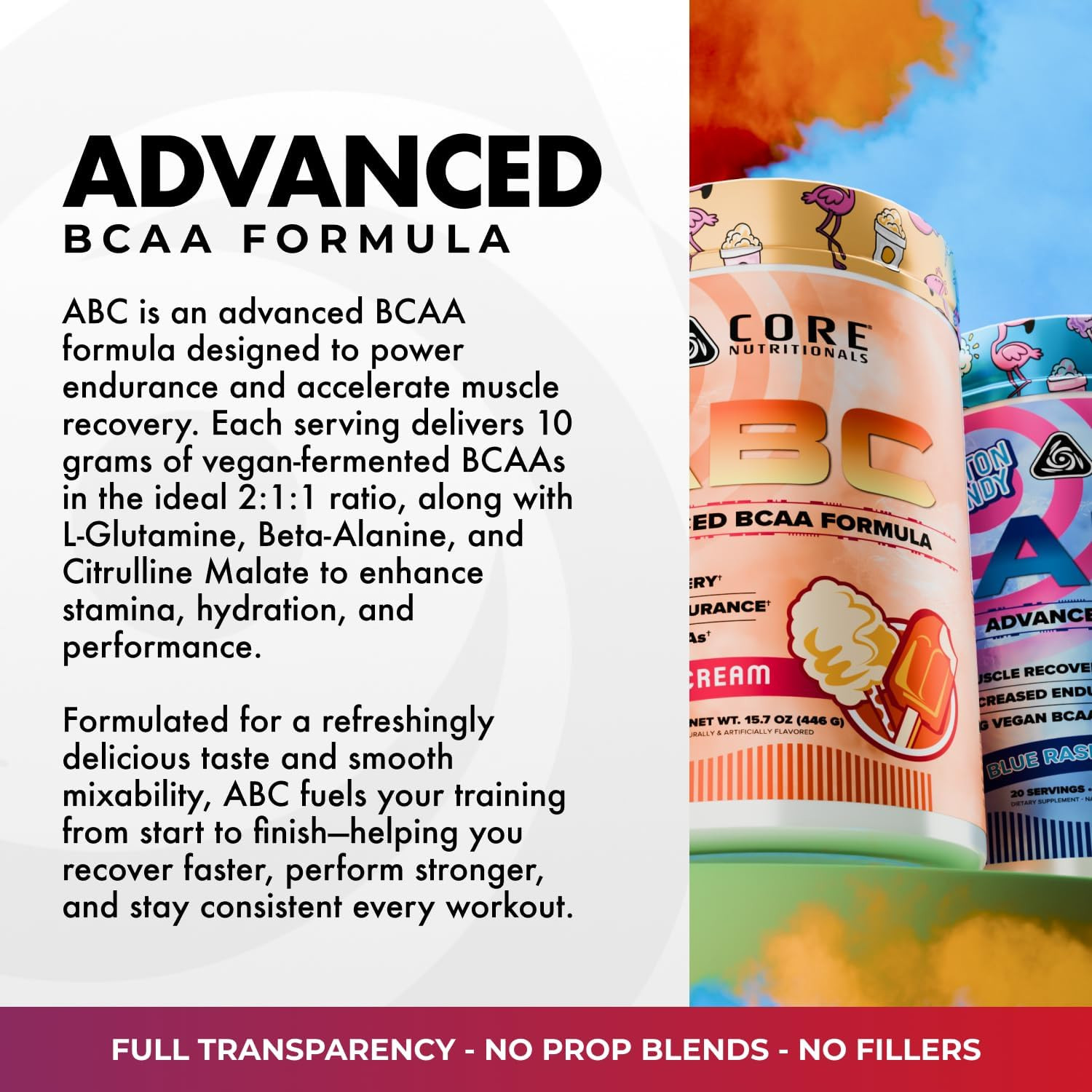 ABC Advanced BCAA Supplement | Amino Acid Recovery Blend | with Glutamine, Beta