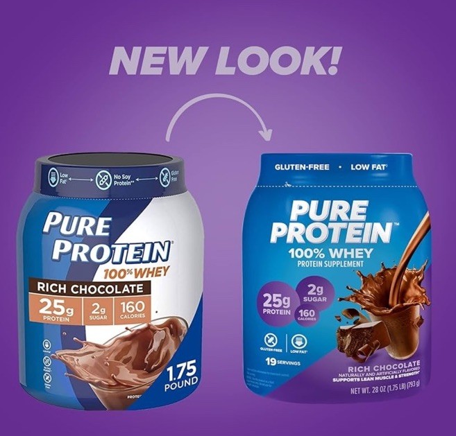 100% Whey Protein Powder, Chocolate Milkshake, 30g Protein, 24.5 oz, 1.5 lb