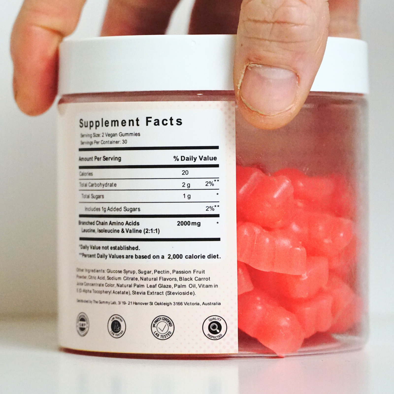 Recovery+ BCAA Gummies – 2:1:1 Branched Chain Amino Acids