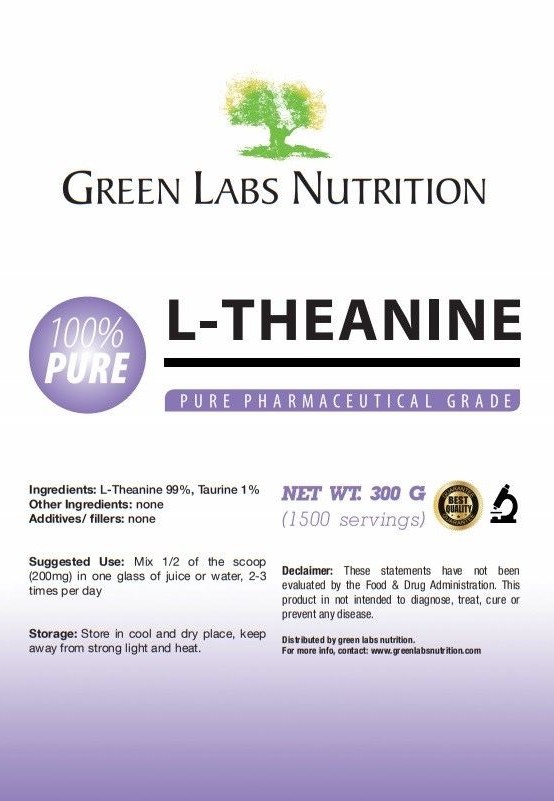 L-Theanine Pure Powder Premium Quality Supplement Calm Relaxation Focus Mood Aid
