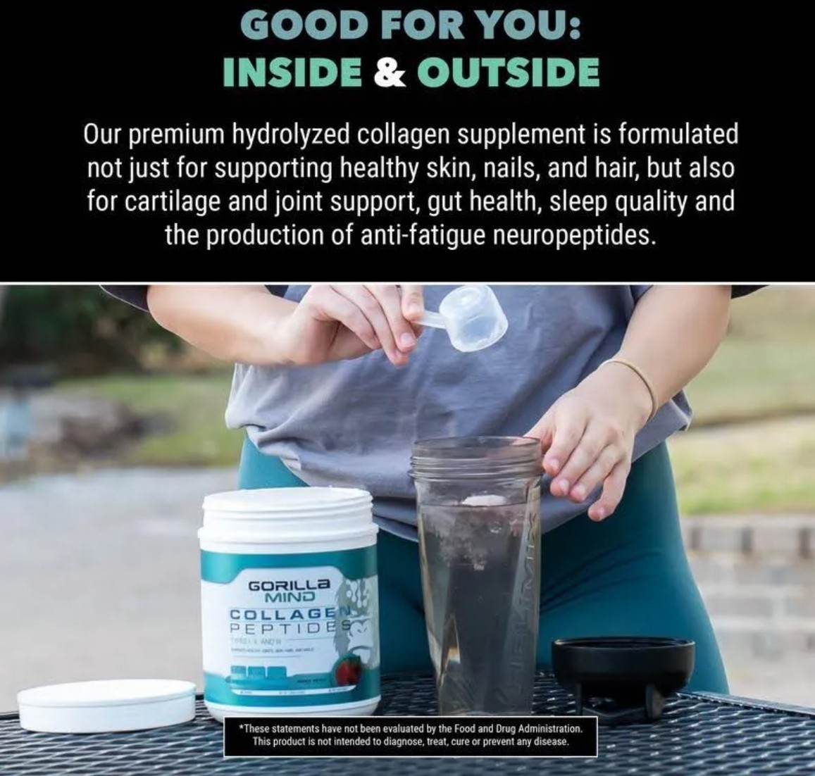Gorilla Minds COLLAGEN PEPTIDES 1.5 lb (30 Serv) Na Blue Raspberry BEST BY 12/26