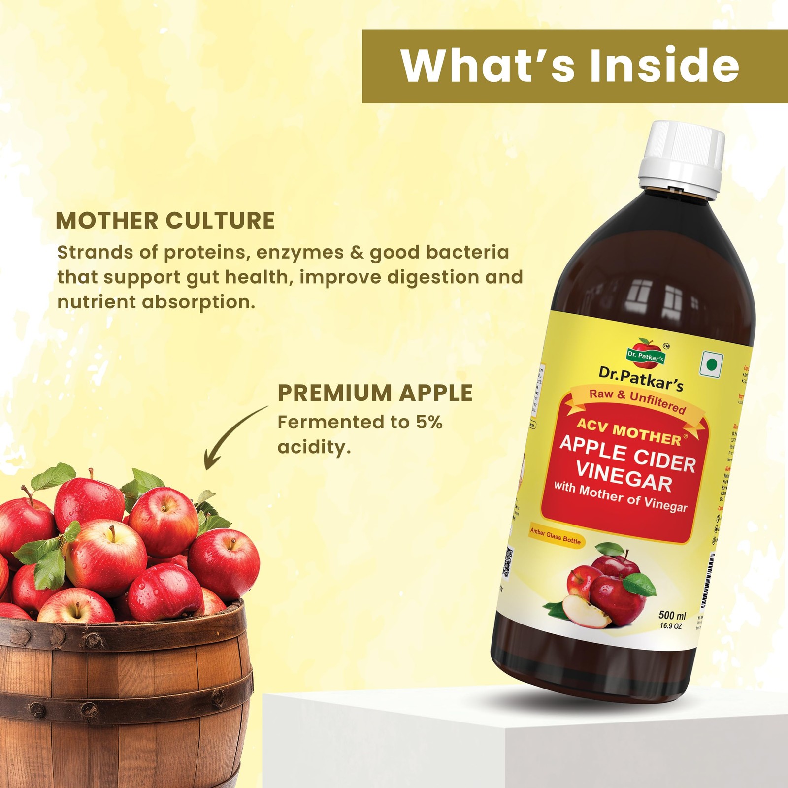 Dr Patkar Apple Cider Vinegar with Mother 500ml