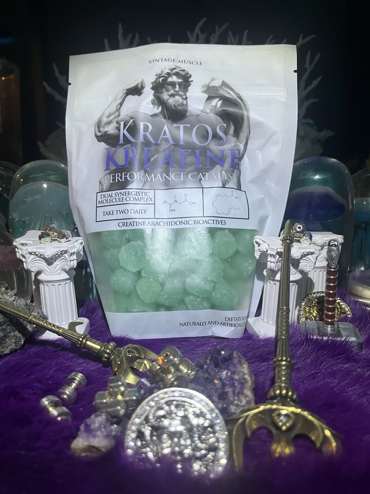 Kratos Micronized Creatine Gummy’s W/Arachidonic Acid By Vintage Muscle💪🏛️