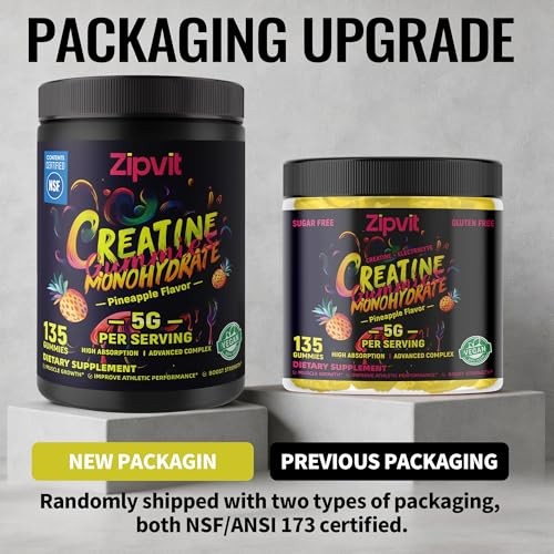 Creatine Monohydrate Gummies 5g 135 Count Muscle Strength