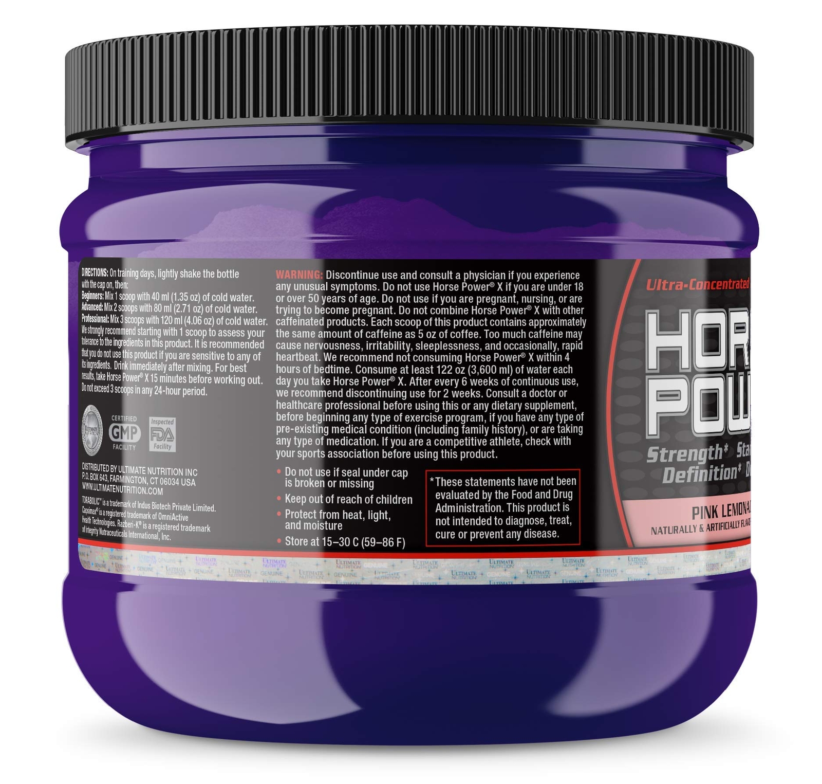 Ultimate Nutrition Horse Power X, Concentrated Pre Workout Supplement