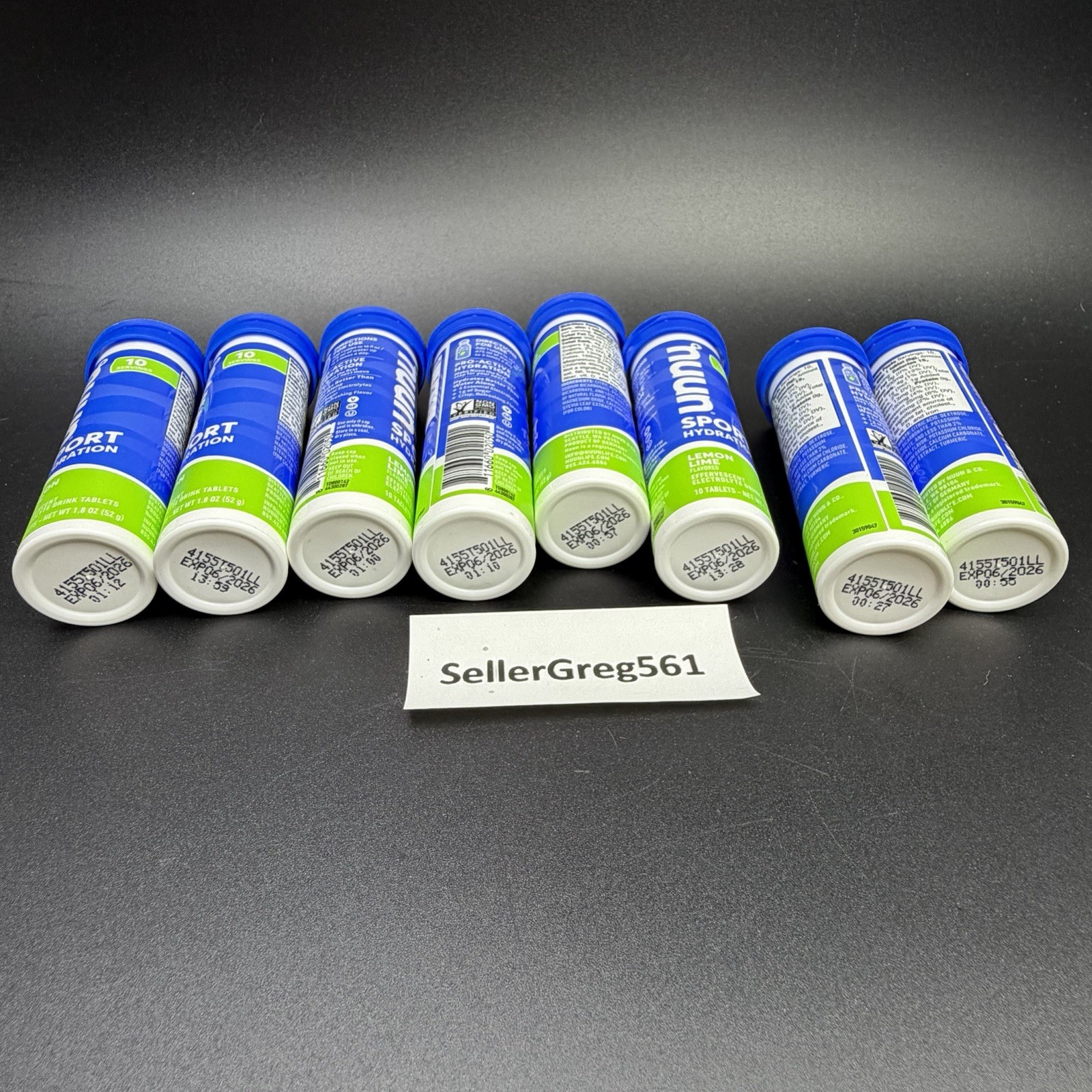 Nuun Sport Electrolyte Tablets Lemon Lime – 80 Count Pack (8 Tubes) EXP 6/26