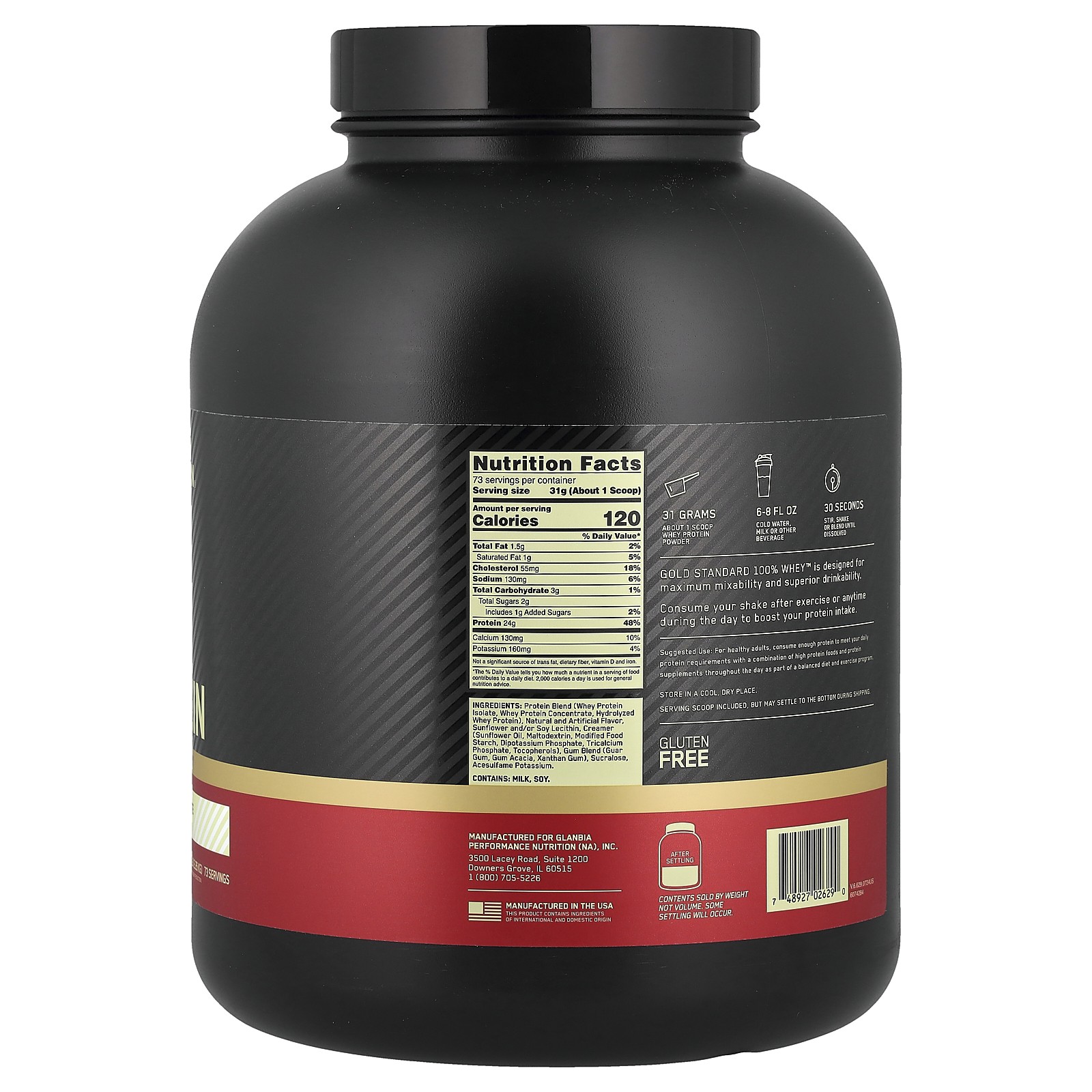 Gold Standard 100% Whey, White Chocolate, 5 lbs (2.27 kg)
