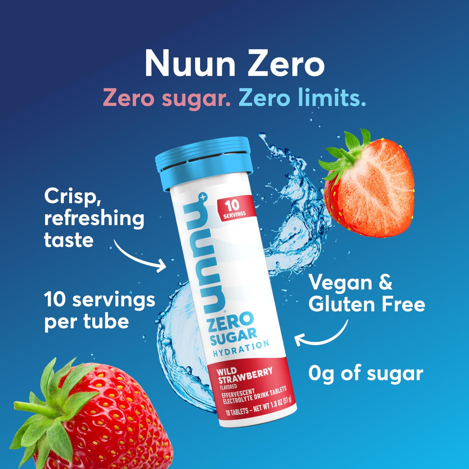 Nuun Zero Sugar Hydration – Potassium Fruit Flavors No