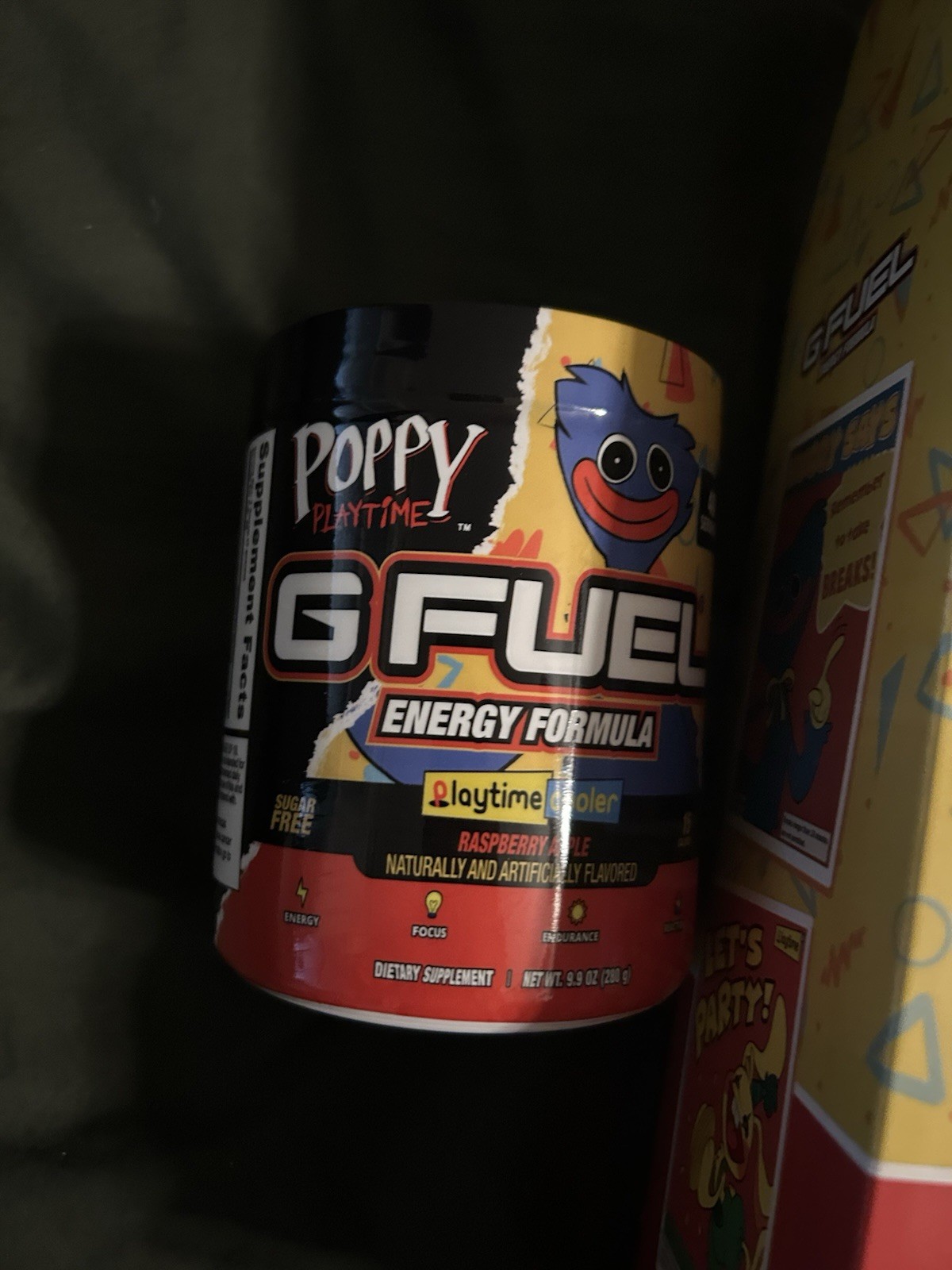 Gfuel Playtime Poppy Collector’s Box Shaker + Tub G FUEL