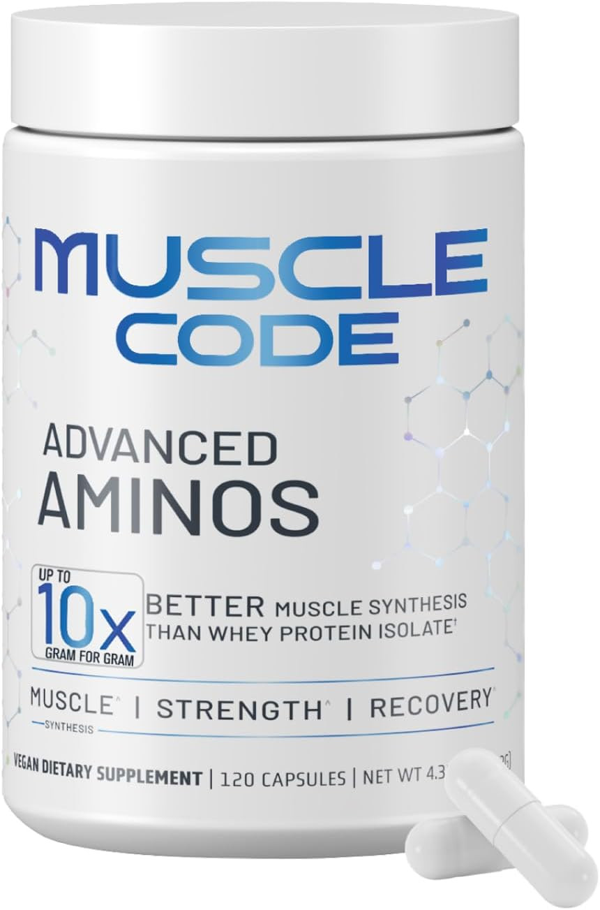 Muscle Code Essential Amino Acid Capsules – Muscle Synthesis & Repair & Strength
