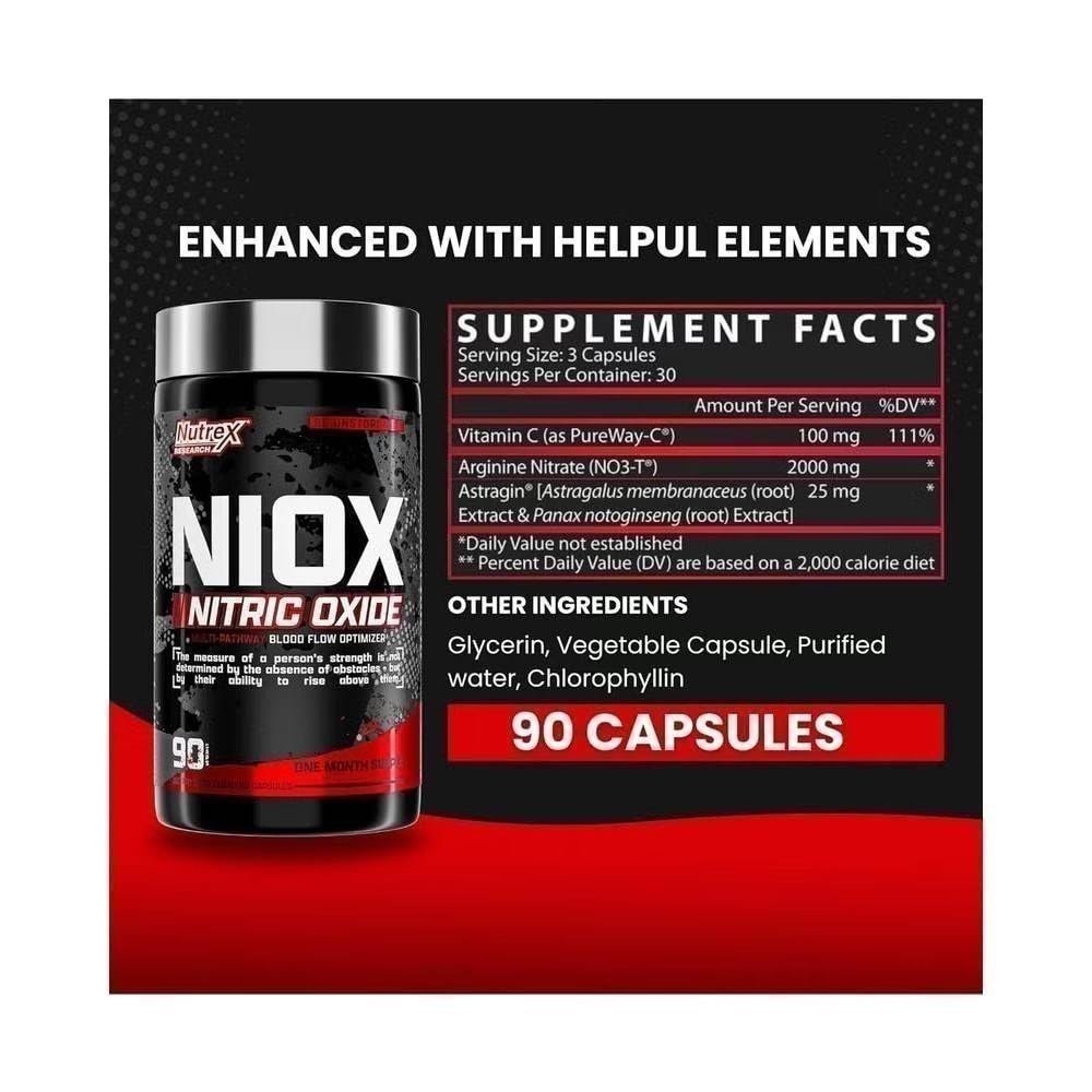Nutrex NIOX Extreme Pumps – 90 Count Pre-Workout Pump