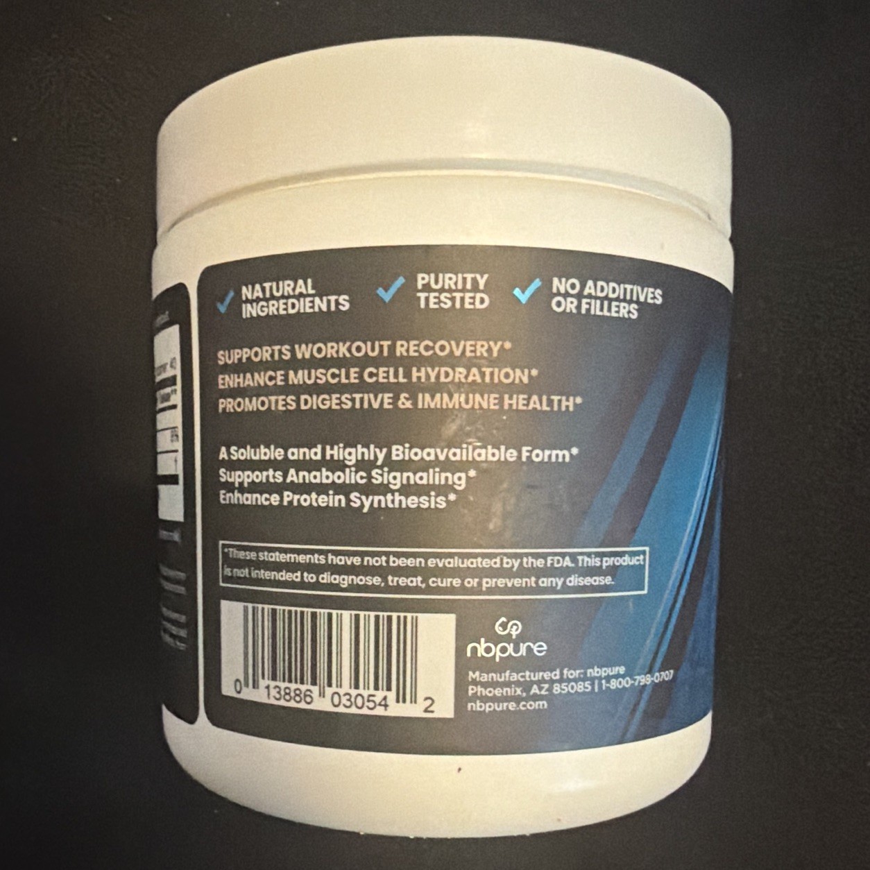 nbpure Performance Glutamine+ PepForm Peptides Powder, 7.05 oz, No Fillers