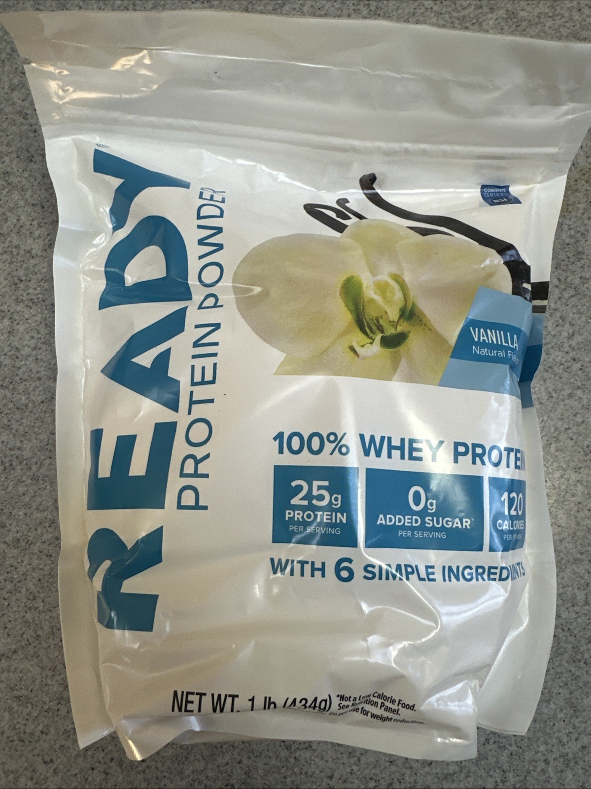 READY (CLEAN PURE) 7-INGREDIENTS 2 Carb 100% Whey 25g Protein Powder Vanilla