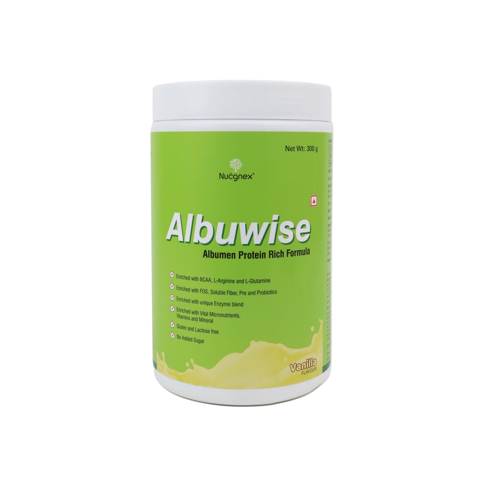 Nucgnex Albuwise Albumen Protein rich Formula powder 300g – Vanilla Flavor