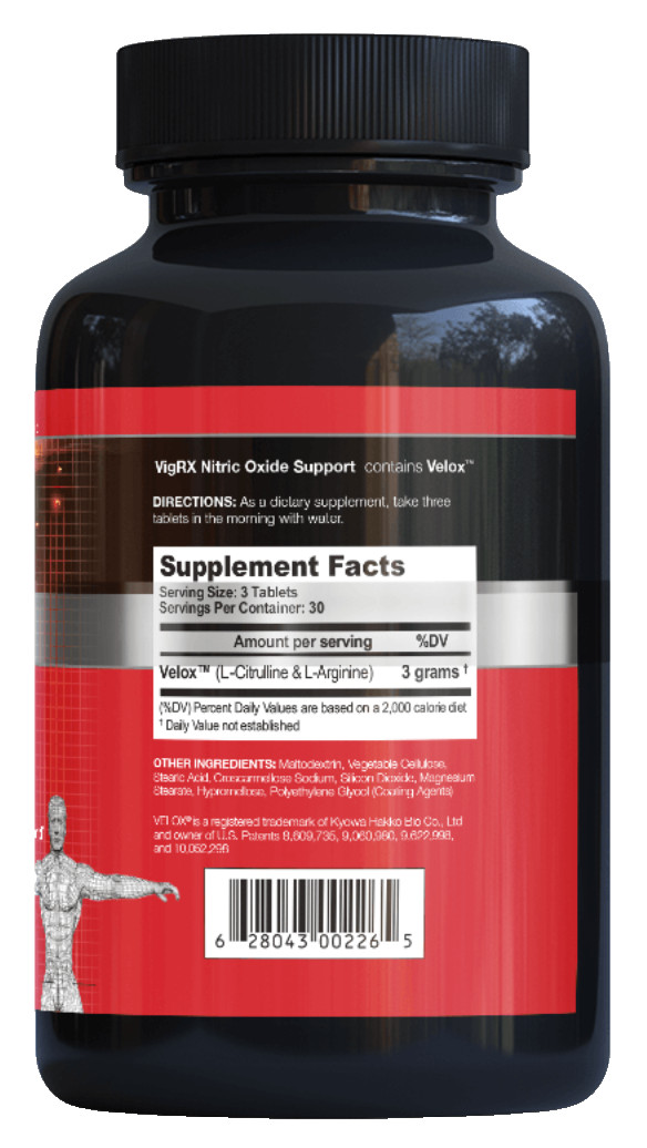 Nitric Oxide L-Arginine + L-Citrulline Testosterone Booster Multivitamin Men’s