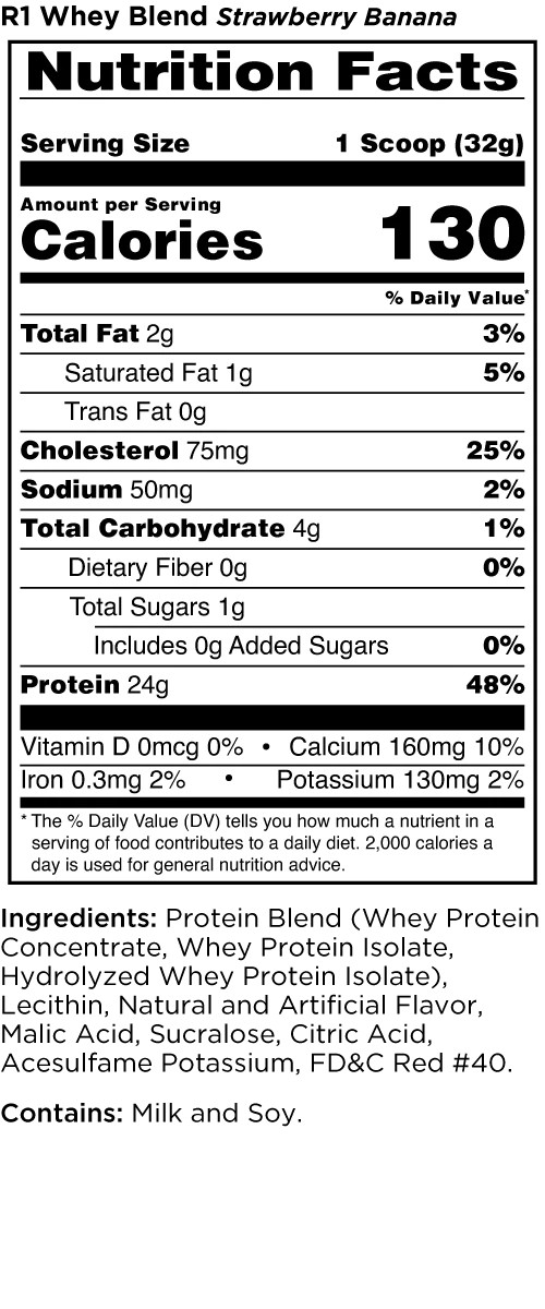 RULE ONE PROTEINS R1 WHEY BLEND 100% Whey Protein Blend 5LB