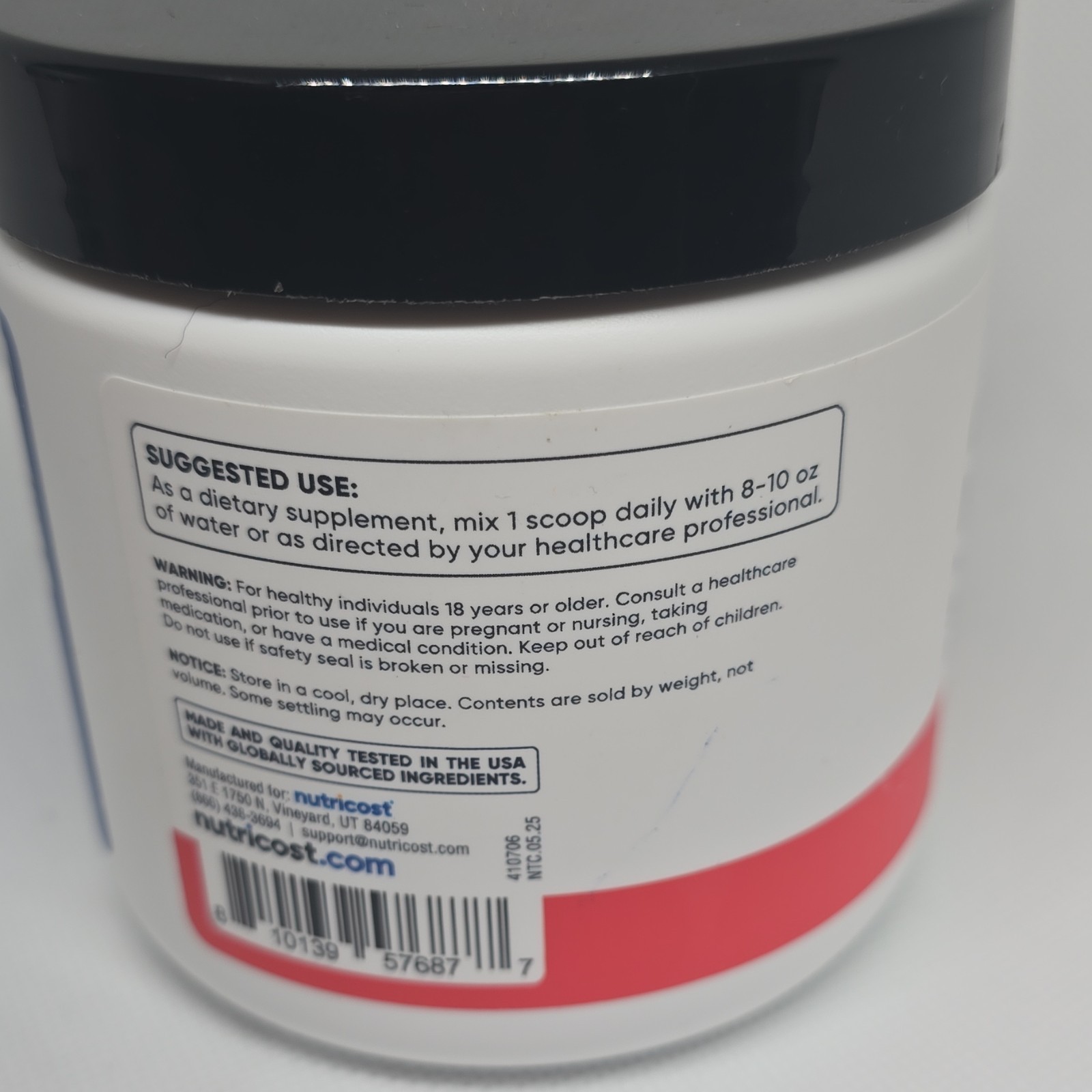 Nutricost Creatine Monohydrate Powder Citrus Cherry 207g 30 Servings