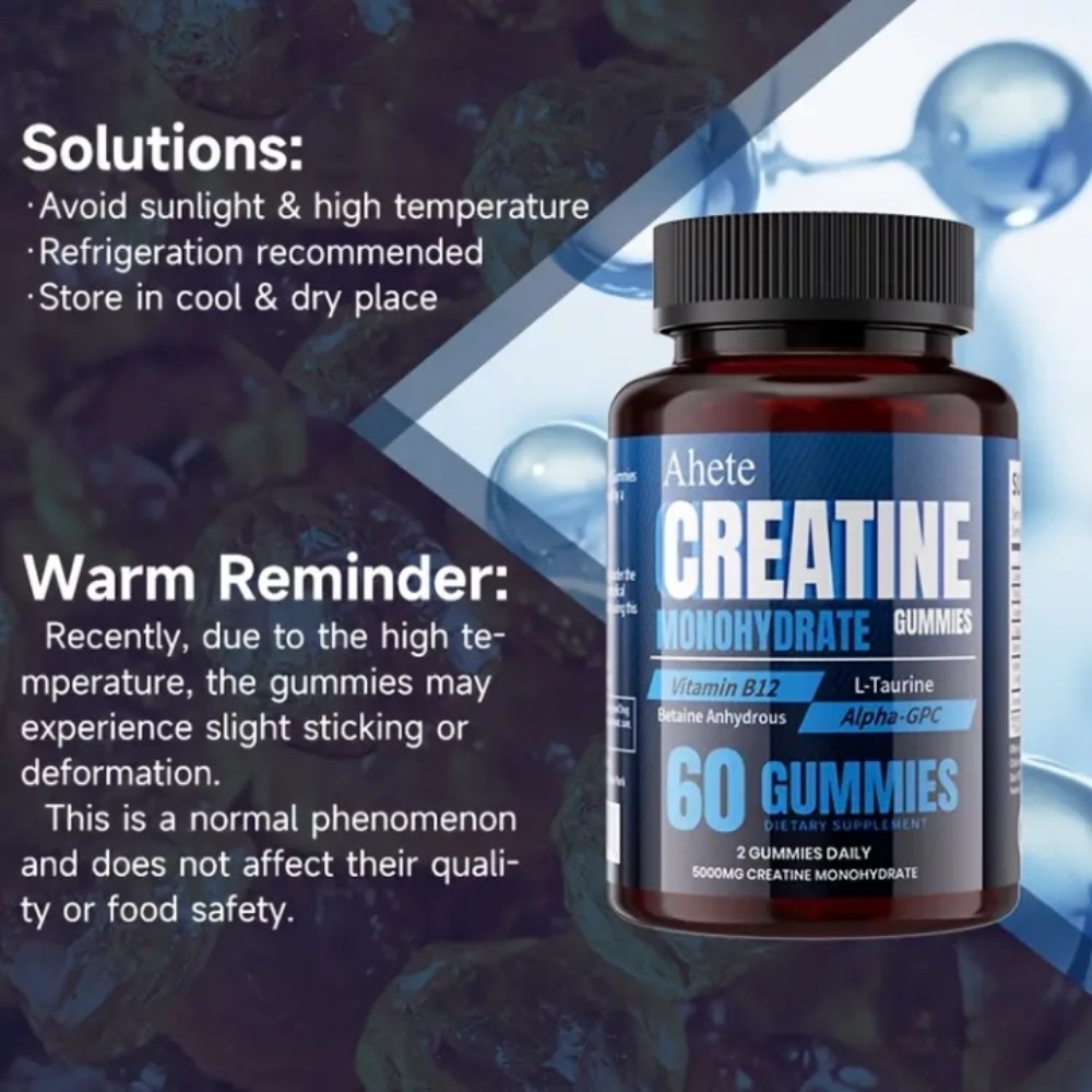 Creatine Monohydrate GUMMIES blueberry 🫐 Flavor 2 Pack 2 Month Supply