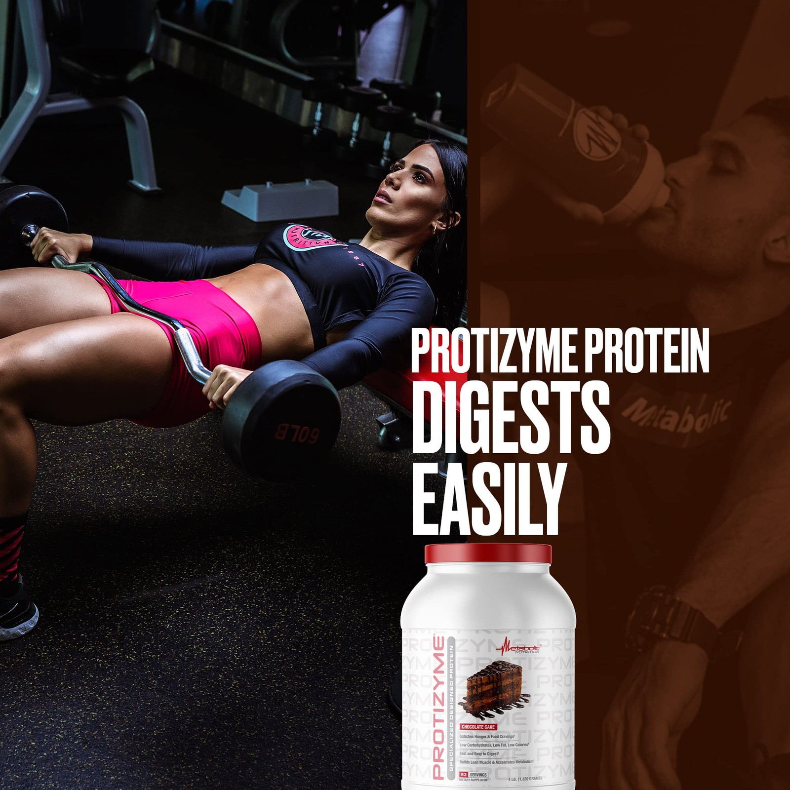 Metabolic Nutrition Protizyme 100 Whey Protein Powder High Protein Carb Fat