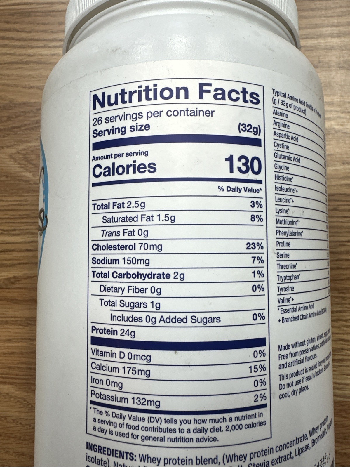 LeanFit WHEY Protein Natural Vanilla Bean Protein Powder 26 Servings 10/27