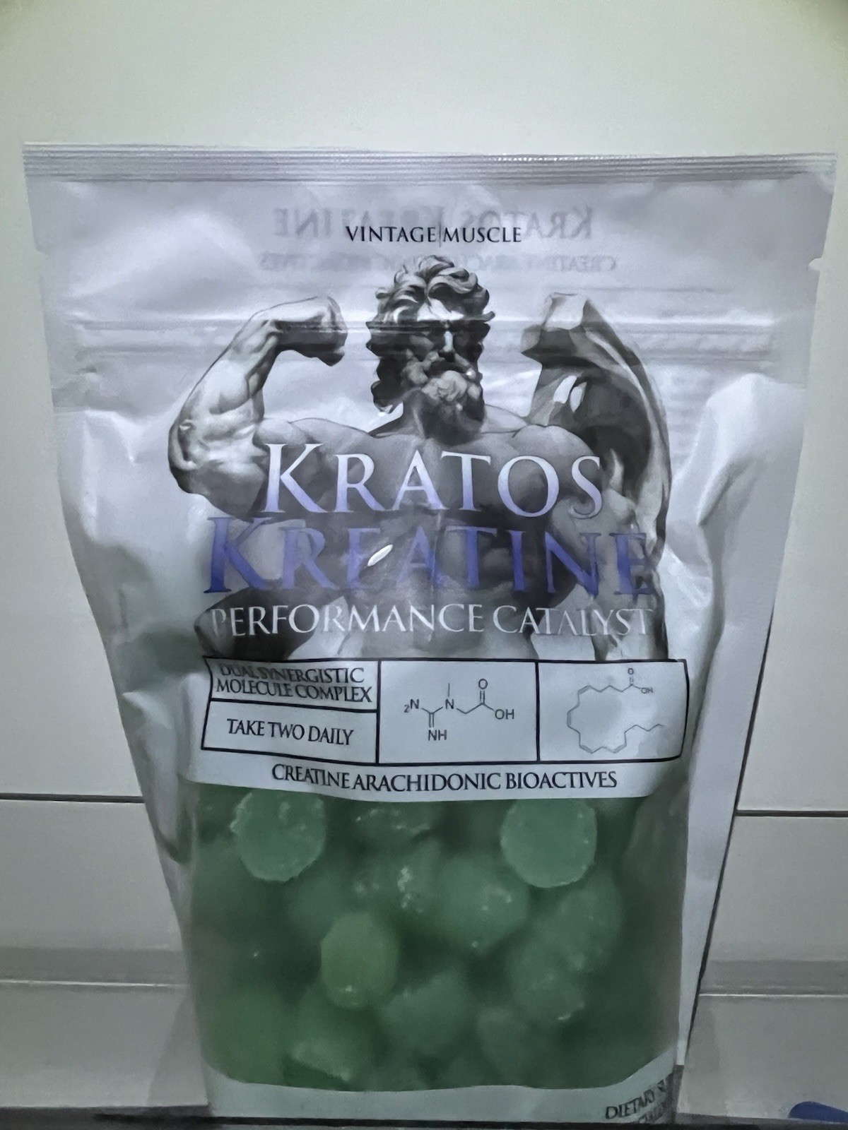 Kratos Micronized Creatine Gummy’s W/Arachidonic Acid By Vintage Muscle💪🏛️
