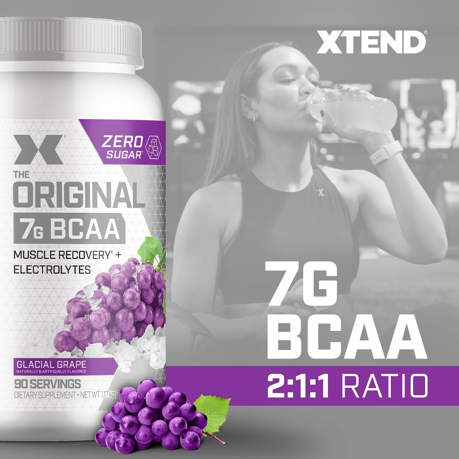 Original BCAA Powder, 7G Bcaas and 2.5G L-Glutamine for Muscle Recovery Hydratio