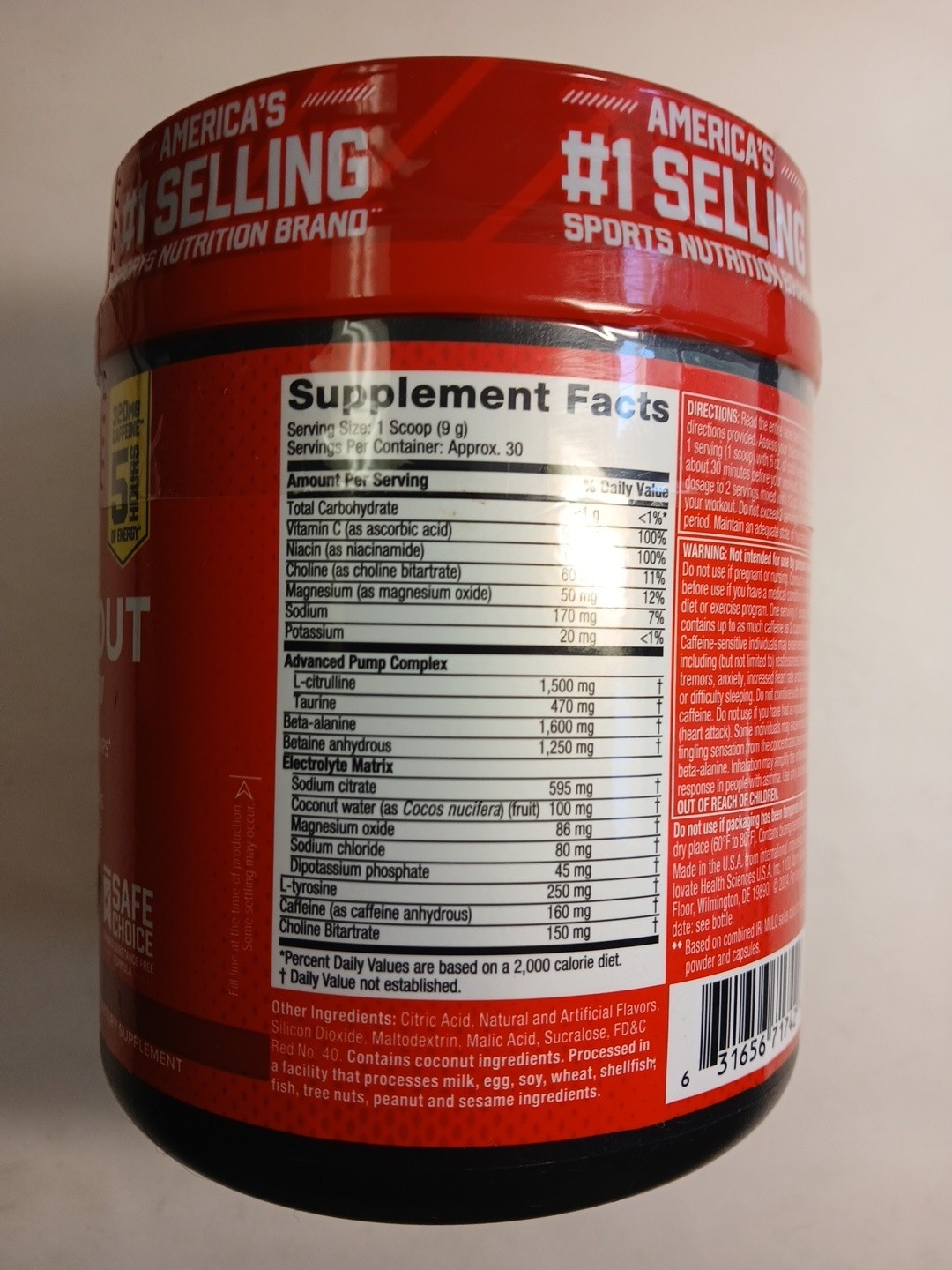 Six Star Pre-Workout Explosion 2.0 Fruit Punch 9.52 oz Exp 06/2027