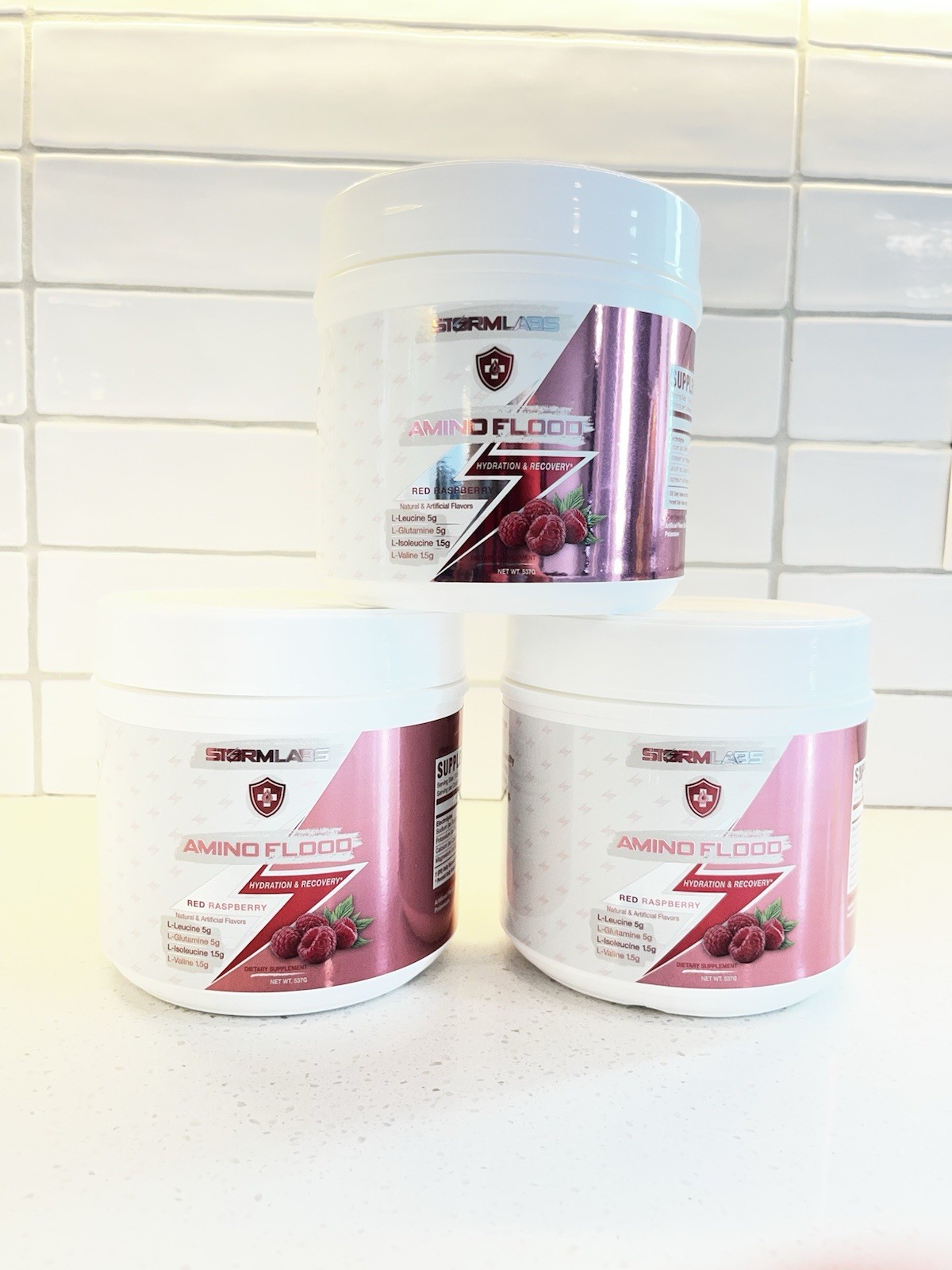 Storm Labs – Amino Flood EAAs – Red Raspberry (30 servings)
