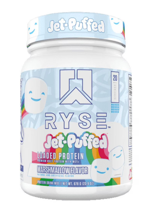 RYSE Loaded Protein Powder, Jet Puffed Marshmallow, 20 Servings, 25g Protein, Po